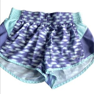 Nike Womens Turquoise and Periwinkle Athletic Shorts